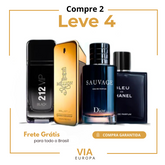 Combo 4 Perfumes Masculinos Importados (100ml) - 1 Million | Invictus | 212 VIP | Bleu [FRETE GRÁTIS]