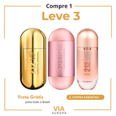 PROMOÇÃO COMPRE 1 LEVE 3 Perfumes Femininos 212 VIP, 212 Sexy e 212 VIP Rosé
